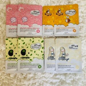 Korean Skincare 8 Esfolio Essence Mask Sheet Bundle
